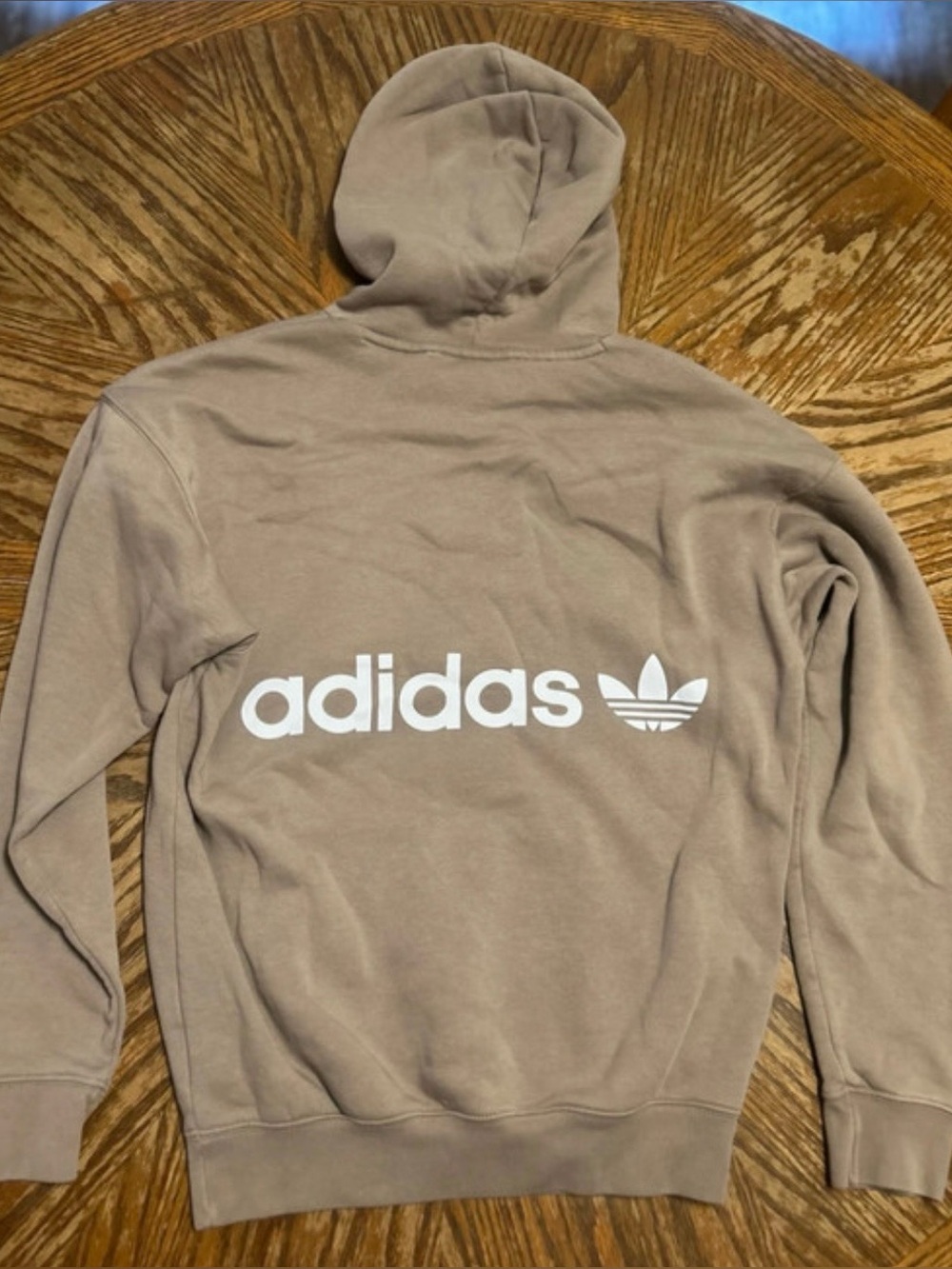Adidas Originals Linear Boyfriend Hoodie Chalky Brown Tan Women's Size XS